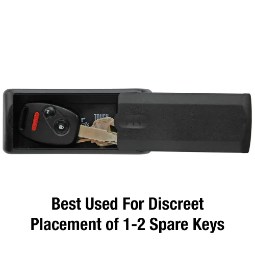 Vista 3 de Master Lock 207D - Soporte magnético para llaves, capacidad de 1 a 2 llaves, color negro (paquete de 2)