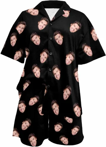 Vista 4 de M YESCUSTOM Divertido conjunto de pijama para mujer, pijamas personalizados, ropa de dormir, conjuntos de pijamas, regalos de fotos personalizados..