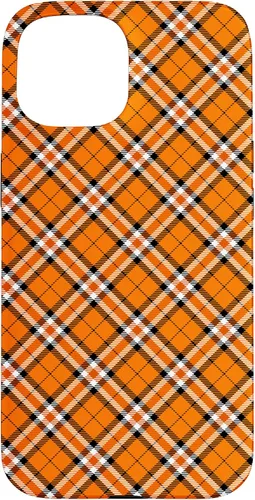 Vista 6 de iPhone 16 Vintage Orange Plaid Halloween Fall Autumn Pumpkins Case