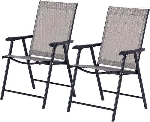Vista 10 de Outsunny - Juego de 4 sillas plegables para patio, color negro