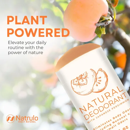 Vista 7 de Desodorante caqui – Desodorante de cuerpo entero totalmente natural para mujeres y hombres – Extracto de caqui japonés que ayuda a eliminar el olor