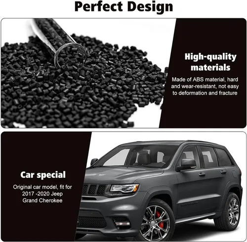 Vista 3 de RT-TCZ 7 piezas de insertos de malla para parrilla delantera, kit de insertos de cubiertas de anillos para Jeep Grand Cherokee 2017 2018 2019 2020