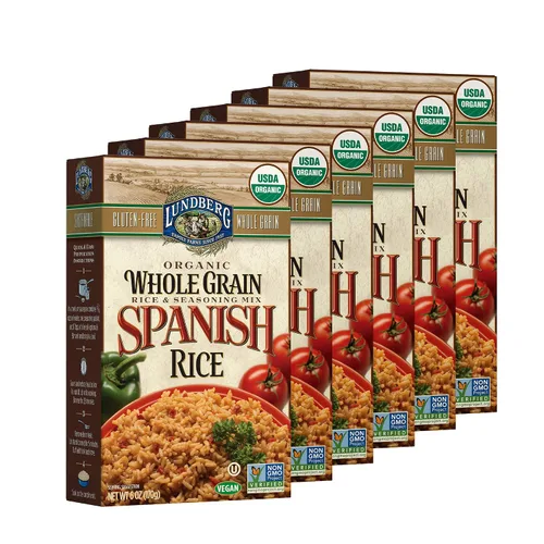 Vista 18 de Lundberg Family Farms - Arroz orgánico de grano entero y arroz silvestre, ajo y albahaca, guarnición, básico de despensa, 100% grano entero, sin