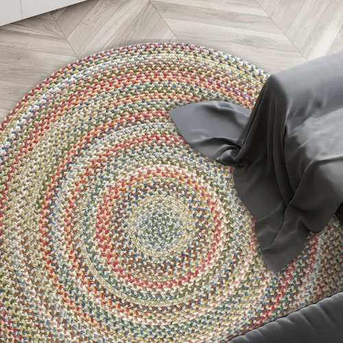 Vista 27 de Rhody Rug Country Jewel CJ35 - Alfombra trenzada ovalada de bronce de 2 x 3 pies, decoración del hogar, alfombra de piso o alfombra de dormitorio