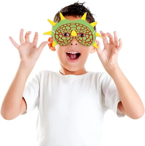 Vista 4 de Rhode Island Novelty Máscaras de dinosaurio de espuma de 7.5 pulgadas (12 piezas por pedido)