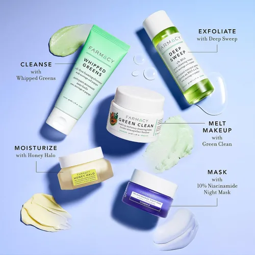 Vista 8 de Farmacy Máscara facial de niacinamida para la noche, máscara facial de refinación de poros con 10% de niacinamida, repone la barrera de humedad