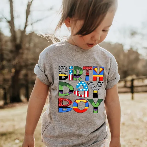 Vista 3 de Camiseta de cumpleaños de superhéroe, camiseta de cumpleaños de 1º, 2, 3, 4, 5, "It's my Birthday", camisa de superhéroe para niño