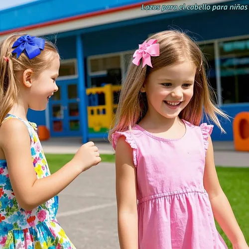 Vista 3 de 40 lazos para el pelo de grogrén de 3 pulgadas, con clips de cocodrilo, para niñas, bebés, adolescentes, en pares
