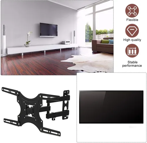 Vista 9 de Garneck Soporte de pantalla LCD fijo resistente al desgaste para montaje en la pared ajustable para la estructura estable del hogar, compatible