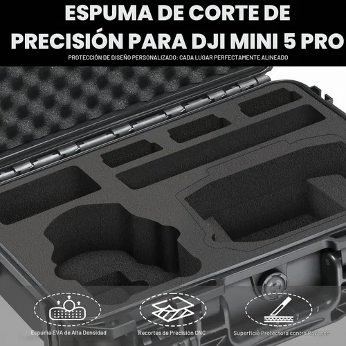 Vista 3 de Funda para DJI Mini 5 Pro Drone - Caja de transporte impermeable para Fly para RC 2/RC-N3