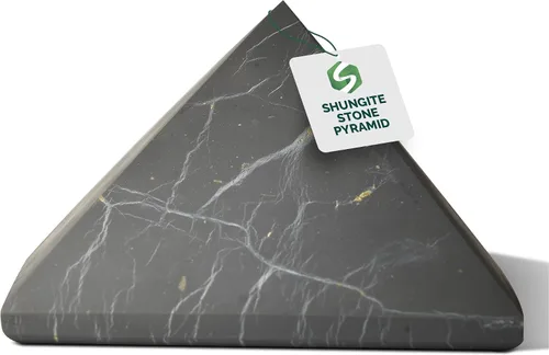 Vista 30 de Shungite World Auténtica pirámide de shungita pulida de 1.18 pulgadas / 1.18 pulgadas, cristal curativo natural de chakras, pirámide negra real