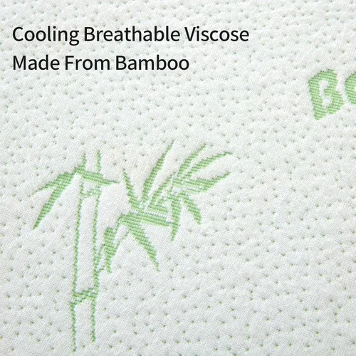 Vista 5 de HOMBYS Cubrecolchón de espuma viscoelástica para cama de masaje con rayón refrescante derivado de bambú, cubrecolchón de mesa de cama con pestañas