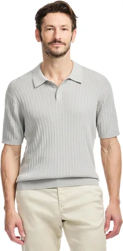 Vista 5 de SAKS Fifth Avenue Polo de punto acanalado con textura vertical de manga corta para hombre