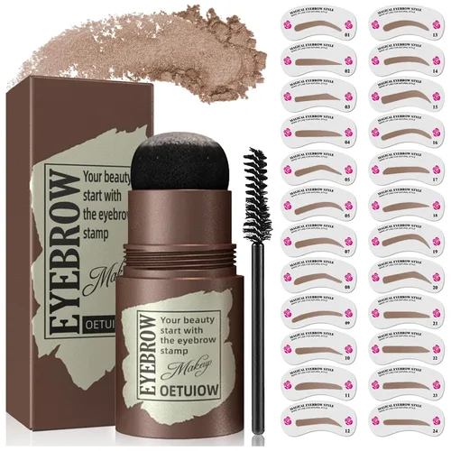 Vista 3 de Kit de plantillas para cejas y cejas, kit de plantillas para cejas para principiantes, 24 kits de modelado de cejas reutilizables y lavables, kit