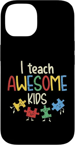 Vista 4 de iPhone 16 I Teach Awesome Kids Autismo Educación Especial Estuche para Maestro