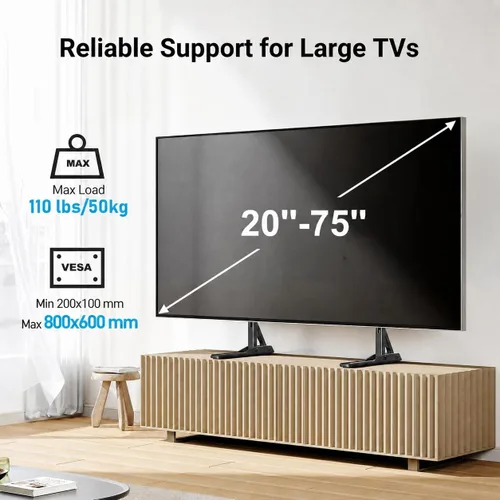 Vista 2 de PERLESMITH - Patas universales para TV de 20 a 75 pulgadas de hasta 110