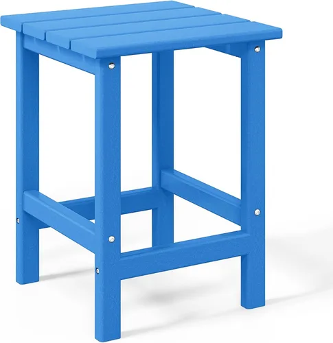 Vista 5 de WestinTrends Malibu - Mesa auxiliar cuadrada para exterior para silla Adirondack, azul pacífico Versatile Patio Accent Table Suitable for Indoor