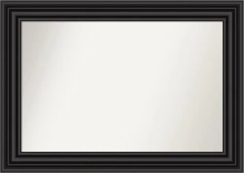 Vista 546 de Amanti Art Espejo personalizado, espejo de baño negro puente, espejo de pared o espejo de tocador de baño sobre el fregadero (26 x 26 pulgadas)