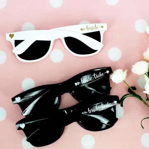 Vista 8 de LADY&HOME Paquete de 10 regalos de despedida de soltera, gafas de sol retro Negro