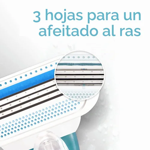 Vista 4 de Gillette Venus Mango de afeitar Smooth para mujer + 6 recambios con mango de gel de agarre suave