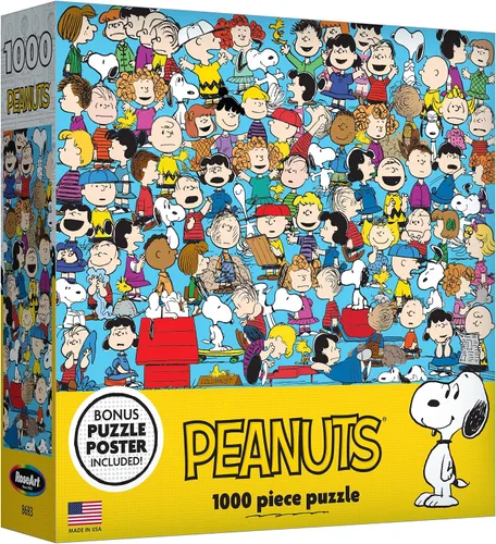 Vista 2 de RoseArt - Peanuts - Cast of Characters - Rompecabezas de 1000 piezas para adultos