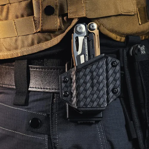 Vista 9 de TACTICAL GEEK TX1 - Funda multiherramienta EDC, funda ajustable con clip trasero para cinturón, multiherramienta no incluida (negro)