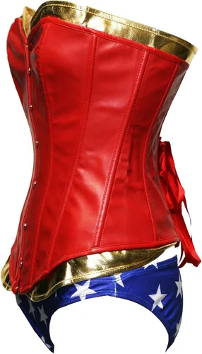 Vista 2 de BSLINGERIE corset disfraz y pantalones cortos de mujer maravilla