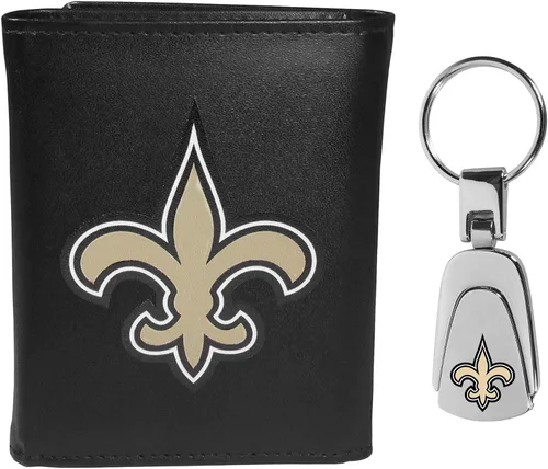 Vista 13 de Siskiyou Sports NFL unisex Tri-fold Wallet & Steel Key Chain