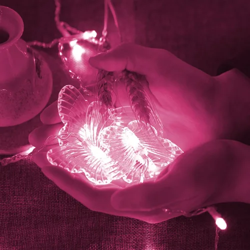 Vista 4 de Luces de Cortina de Mariposas, 4.9 pies, 48 Luces de Hadas LED USB para Ventana, 10 Mariposas, 8 Modos, Luces de Cadena con Parpadeo de Luciérnaga