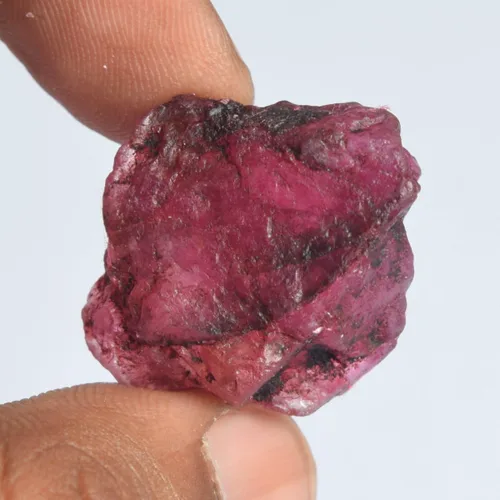 Vista 3 de Rubí natural AAA++ de calidad 42.00 Ct Certificado Curativo Cristal Curativo Rubí Rojo áspero Piedra preciosa DR-637, Piedra, Rubí mejorado