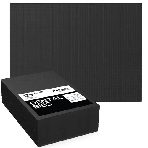 Vista 8 de Baberos dentales – Paquete de 500 baberos desechables para adultos de 3 capas para dentista, comer, tatuar – Hojas médicas impermeables de 13 x 18