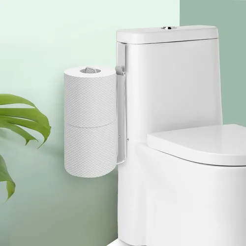 Vista 9 de Conworld Soporte de Papel Higiénico Dorado de Níquel Cepillado para 3 Rollos de Papel Higiénico, 1 Paquete Almacenamiento de Papel Higiénico de Baño