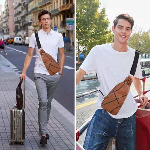 Vista 7 de Sling Bag - Pelotas deportivas para hombre y mujer, Baloncesto marrón claro, Classic