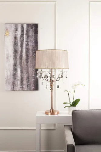 Vista 2 de OK-5126t Lámpara de mesa de cristal Rosie de 35 pulgadas