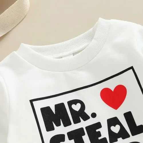 Vista 109 de Sudadera con cuello redondo para el día de San Valentín para bebé, niña, niño, para el día de San Valentín