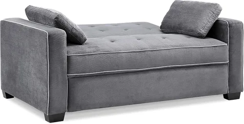 Vista 4 de Serta Ainsley Sofá Cama Convertible de 66.5", Tamaño Full, Dreamcoil Comfort, Tela Tejida Suave, Carbón