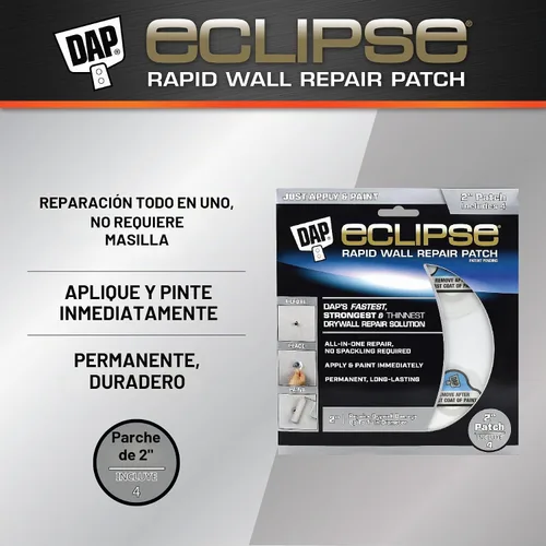 Vista 3 de DAP Eclipse Parche de reparación rápida de pared, 2 pulgadas, paquete de 4 (7079809161)