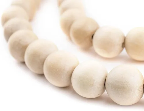 Vista 192 de TheBeadChest: cuentas de madera redondas naturales de 0.315 pulgadas, cuentas de madera sueltas espaciadoras para fabricar joyas, 4 tamaños