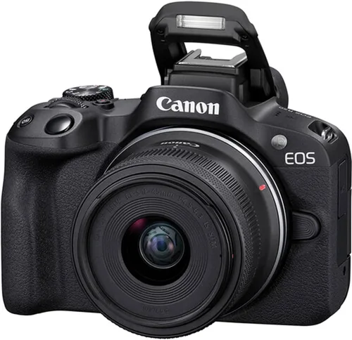 Vista 9 de Canon Cámara sin espejo EOS R50 con lente de 0.709-1.772 in + filtros de lente + estuche + paquete de accesorios (renovado)