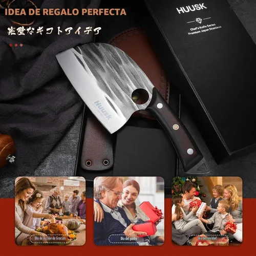 Vista 7 de Huusk Cuchillo de chef serbio con funda