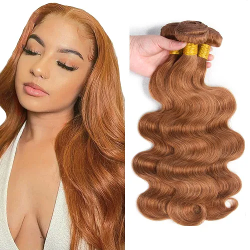 Vista 166 de 300g 1B27 Human Hair Bundles Honey Blonde Bundles Human Hair 10A Brazilian Virgin Remy Hair Extensions 8 10 12 Inch