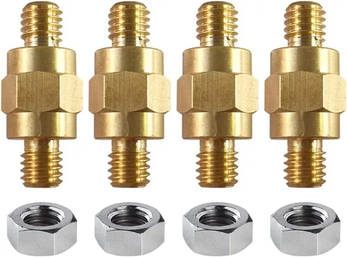 Vista 10 de Ampper - Perno de terminal de batería de poste lateral de latón de 3/8"-16, extensor de poste lateral de batería estándar compatible con poste GM