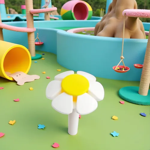 Vista 5 de Jowxsx Boquilla de fuente de agua para mascotas, flor amarilla de repuesto para cabeza para fuente de gato, dispensador automático de agua potable