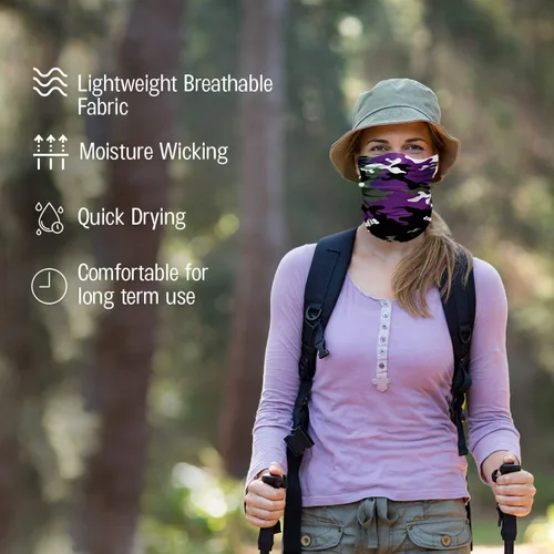 Vista 3 de Máscara facial cuello polaina bandana protección contra viento sol polvo