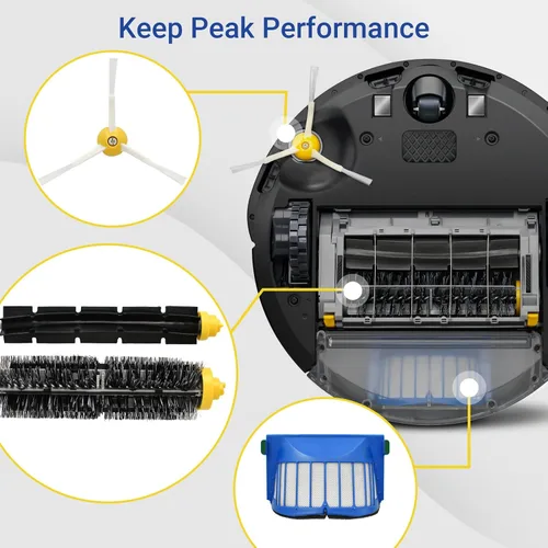 Vista 3 de Kit de accesorios de repuesto serie 600 para iRobot Roomba 692 675 677 671 694 614 691 670 615 676 639 621 679 606 605 643 641 accesorio robótico