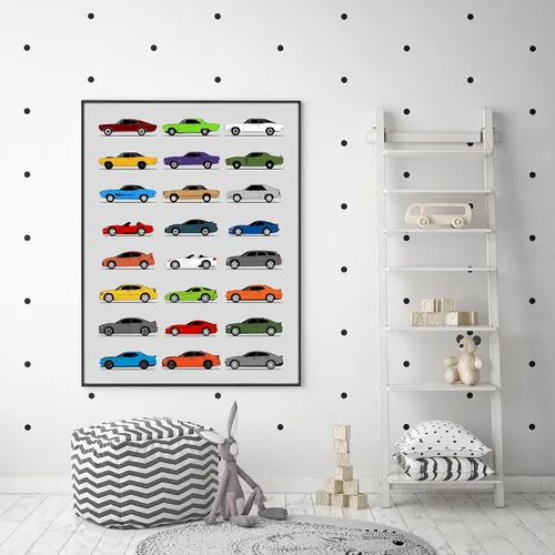 Vista 4 de Idea Network Handmade Poster compatible with Dodge Print Wall Art Decor of the Best of Dodge Generations History Evolution - 8x10in Satin Print
