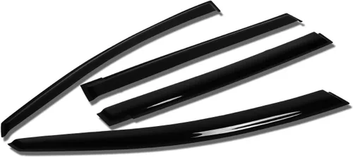 Vista 14 de Auto Dynasty 4 unidades de protector de lluvia para ventana con cinta adhesiva compatible con Mazda 3 2004-2009, acrílico