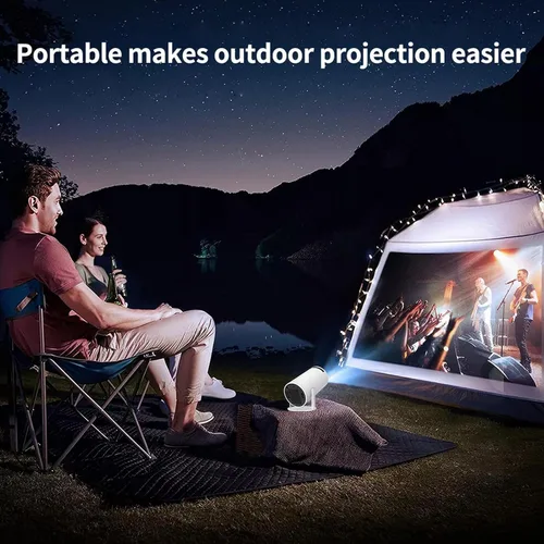 Vista 7 de [Soporte ajustable de 270°] Mini proyector inteligente con WiFi 6 y Bluetooth, proyector de película para exteriores Keystone automático 1080P HD