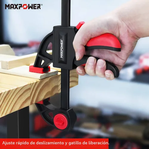 Vista 4 de MAXPOWER Juego de abrazaderas de barra de 24", garganta de 2-1/8
