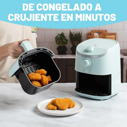 Vista 2 de Tasty Freidora de aire personal, comidas más saludables en minutos, control de temperatura ajustable de hasta 400 °F, diseño fácil de usar, cesta